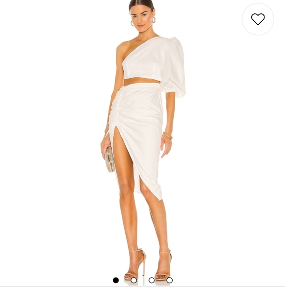 Sau Lee White One-Shoulder Dress - Picture 1 of 3